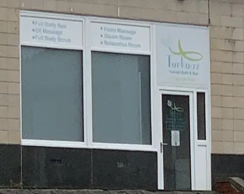 Turkuaz Turkish Baths & Spa entrance, St Andrew St, Dunfermline
